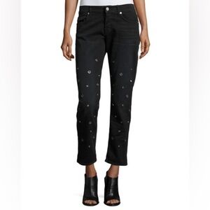 Hudson jeans Riley Grommet Studded grunge steampunk‎ slouchy straight crop 28
